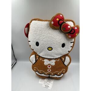 NWT Hello Kitty Gingerbread Pillow Plush Sherpa 15” Tall 2025 TikTok Viral